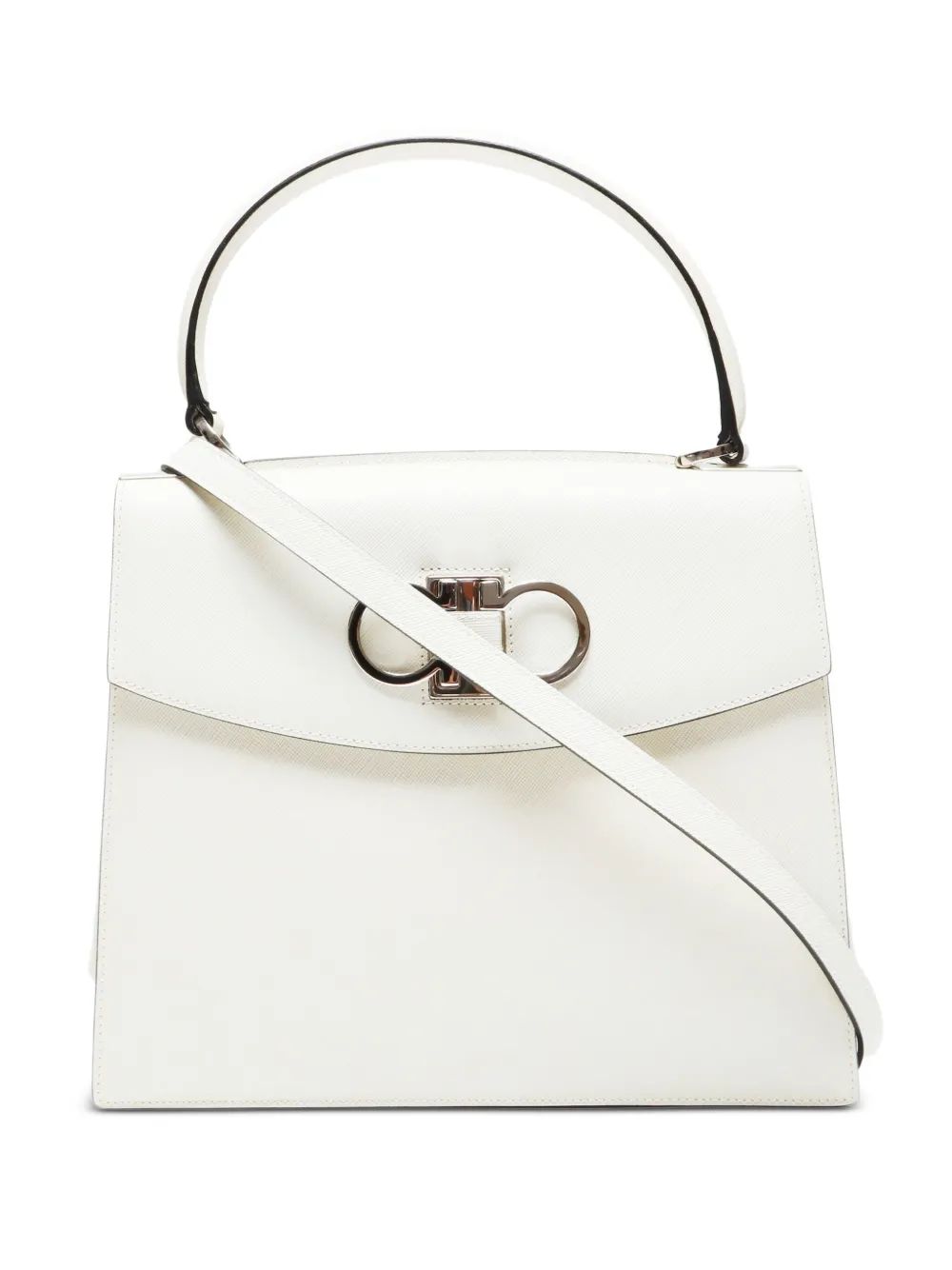 Ferragamo Pre-Owned 2000-2015 Gancini two-way tote bag | White | Image 1
