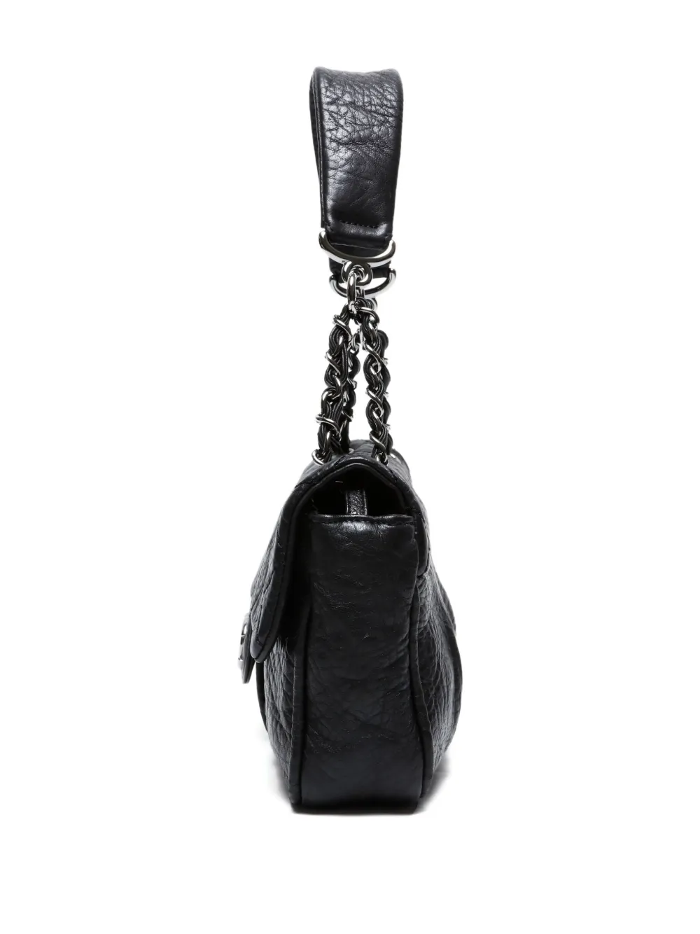 Pre-owned Chanel 2008-2009 Wild Stitch Shoulder Bag In Black