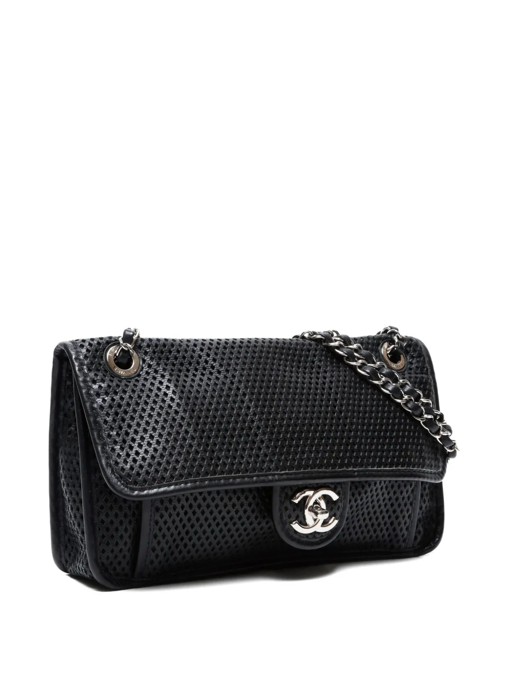 Pre-owned Chanel 2012-2013french Riviera Shoulder Bag In Black