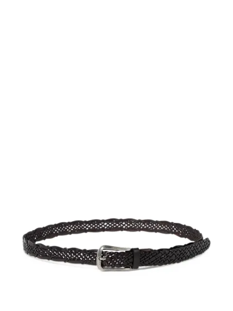 Brunello Cucinelli woven-leather belt
