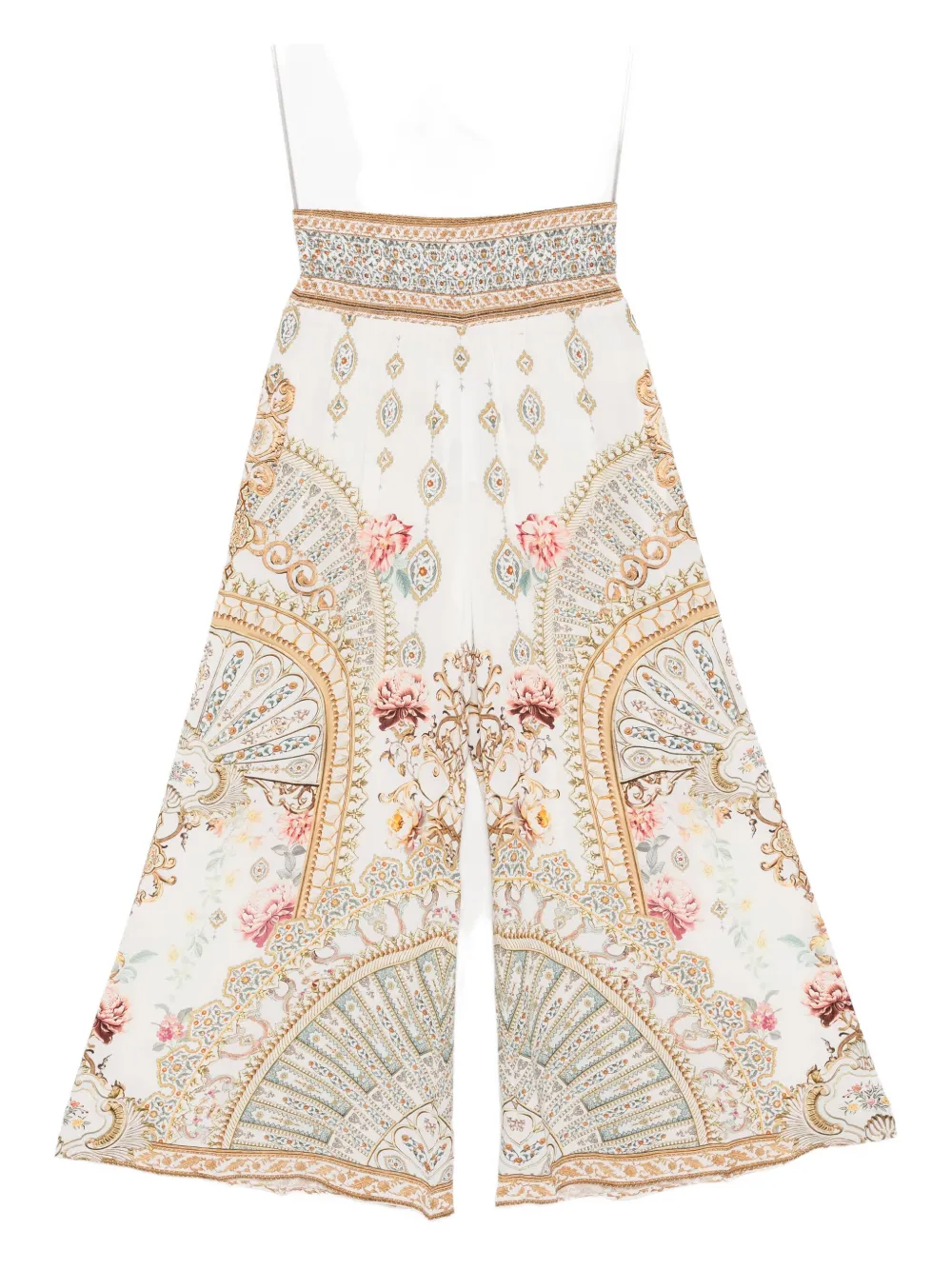 Camilla Ottoman Dynasty Wide-leg Pants In White