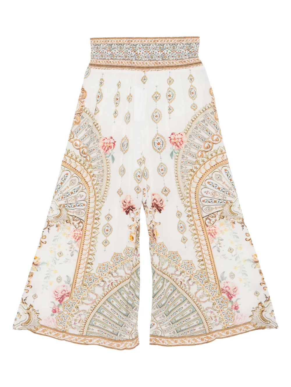 Camilla Ottoman Dynasty broek met wijde pijpen - Wit