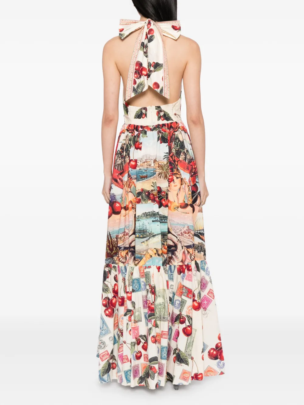 Camilla Notes From The Road Halter Dress In Multi