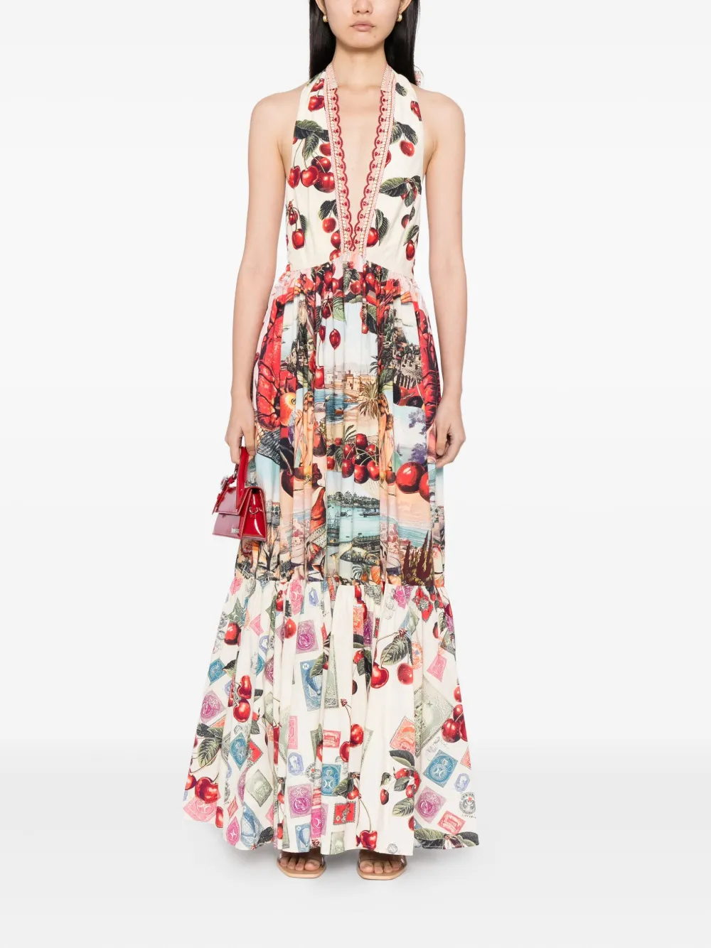Camilla Jurk met halternek - Beige