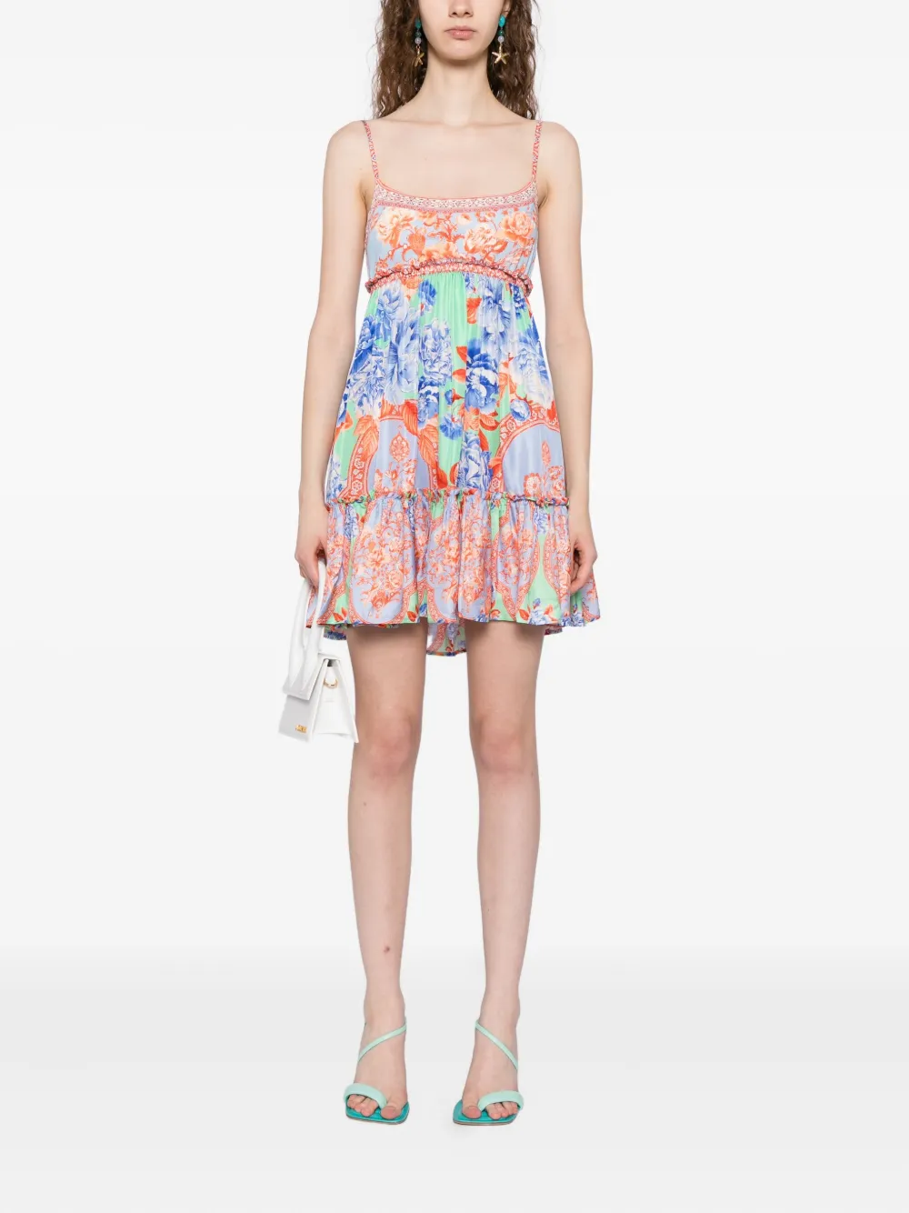 Camilla Jersey mini-jurk - Oranje