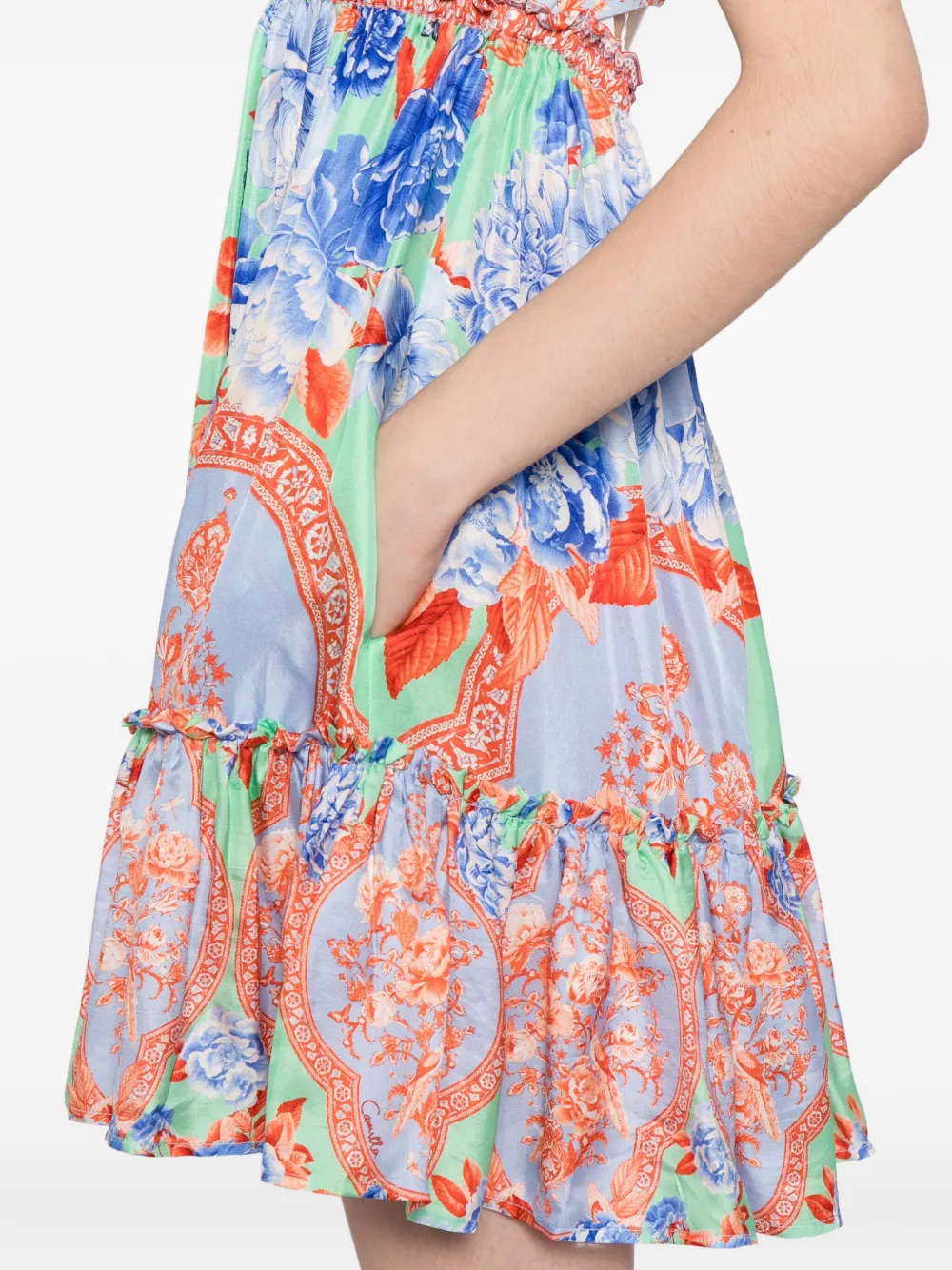 Camilla Jersey mini-jurk Oranje