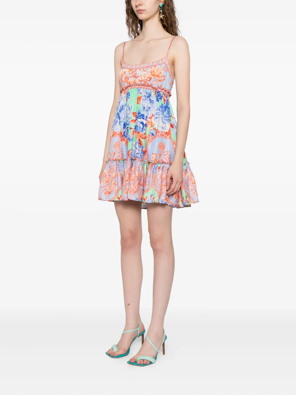 Camilla Jersey mini-jurk Oranje