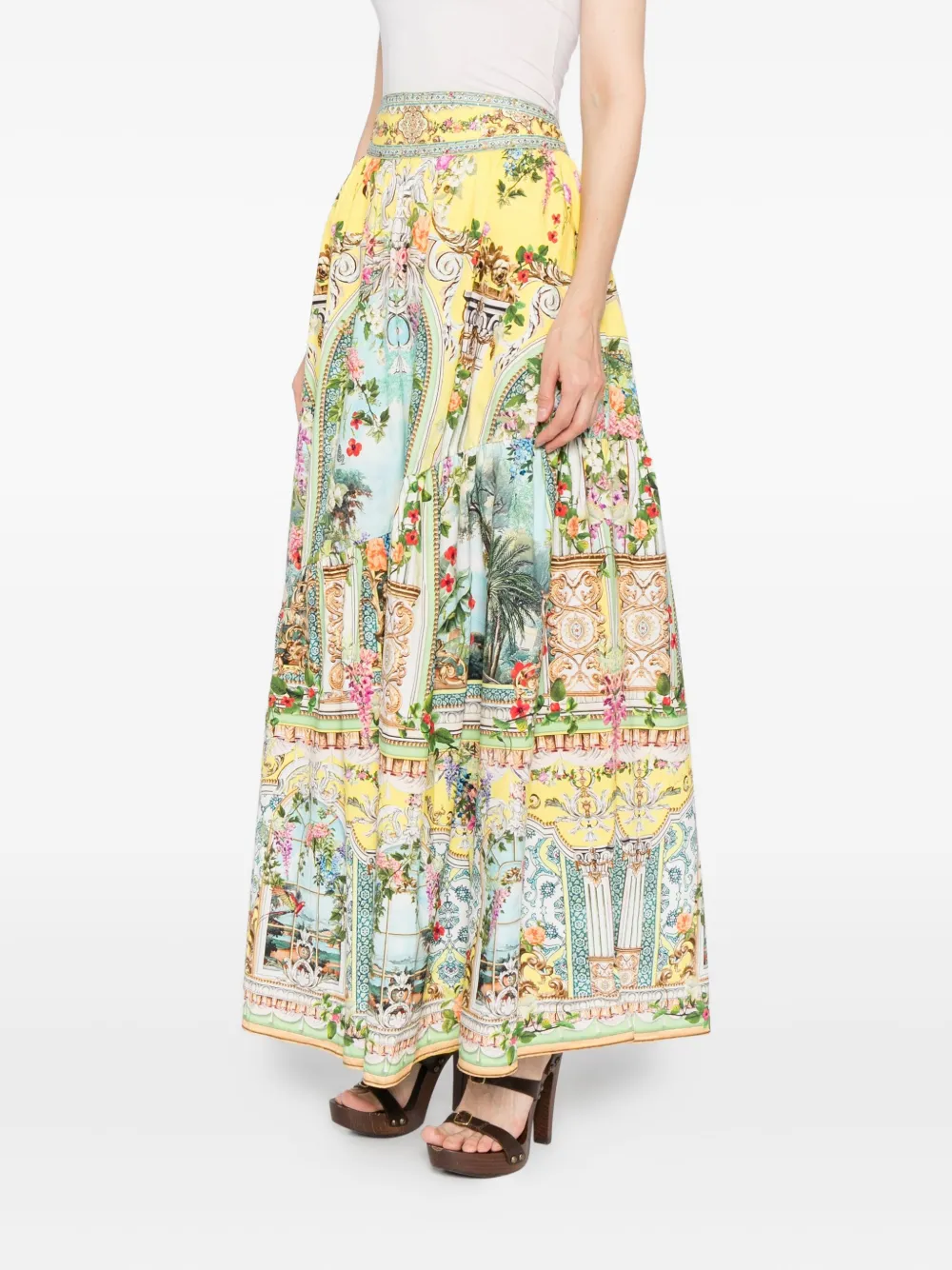 Camilla Just Coasting Ruffle-hem Maxi Dress In Multi