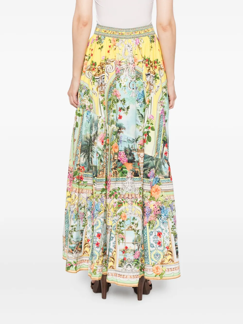Camilla Just Coasting Ruffle-hem Maxi Dress In Multi