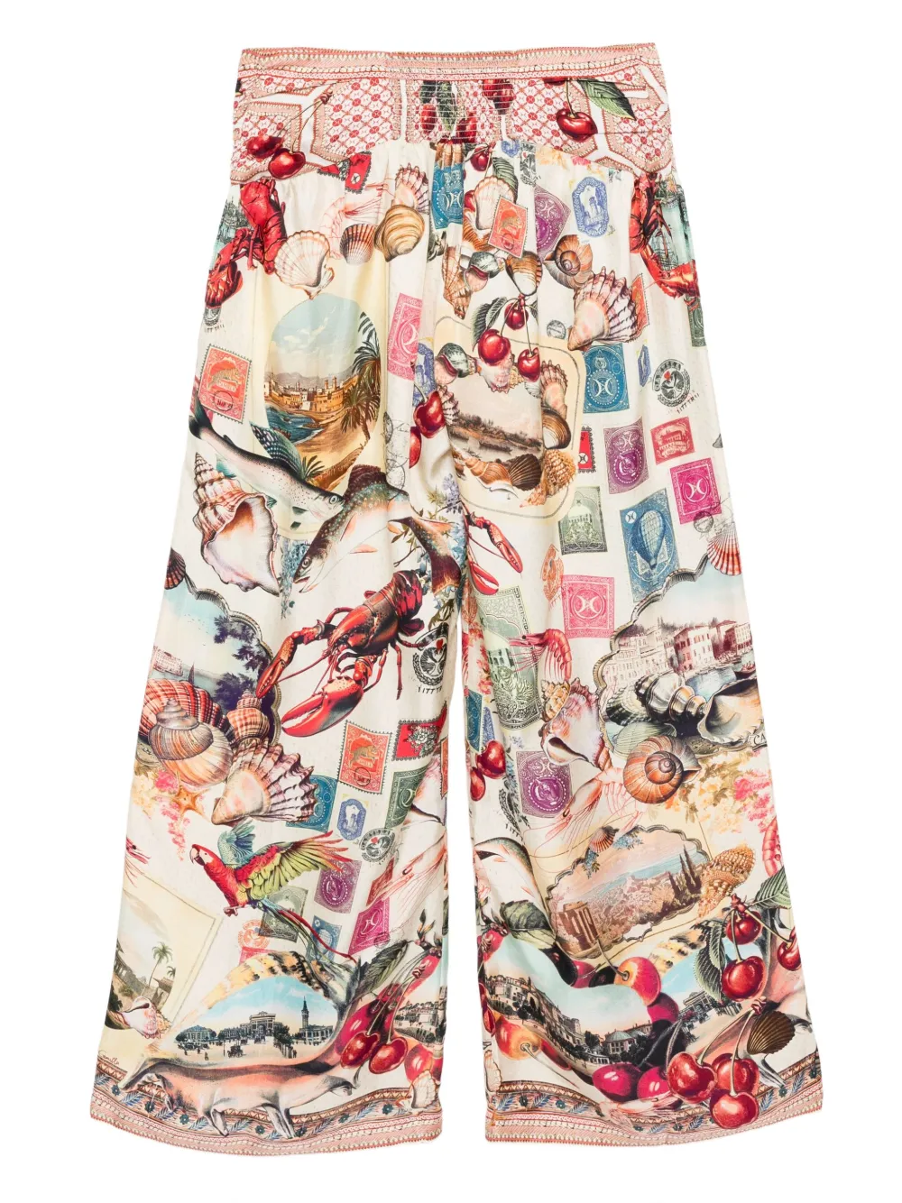 Camilla Notes From The Road broek met wijde pijpen - Beige