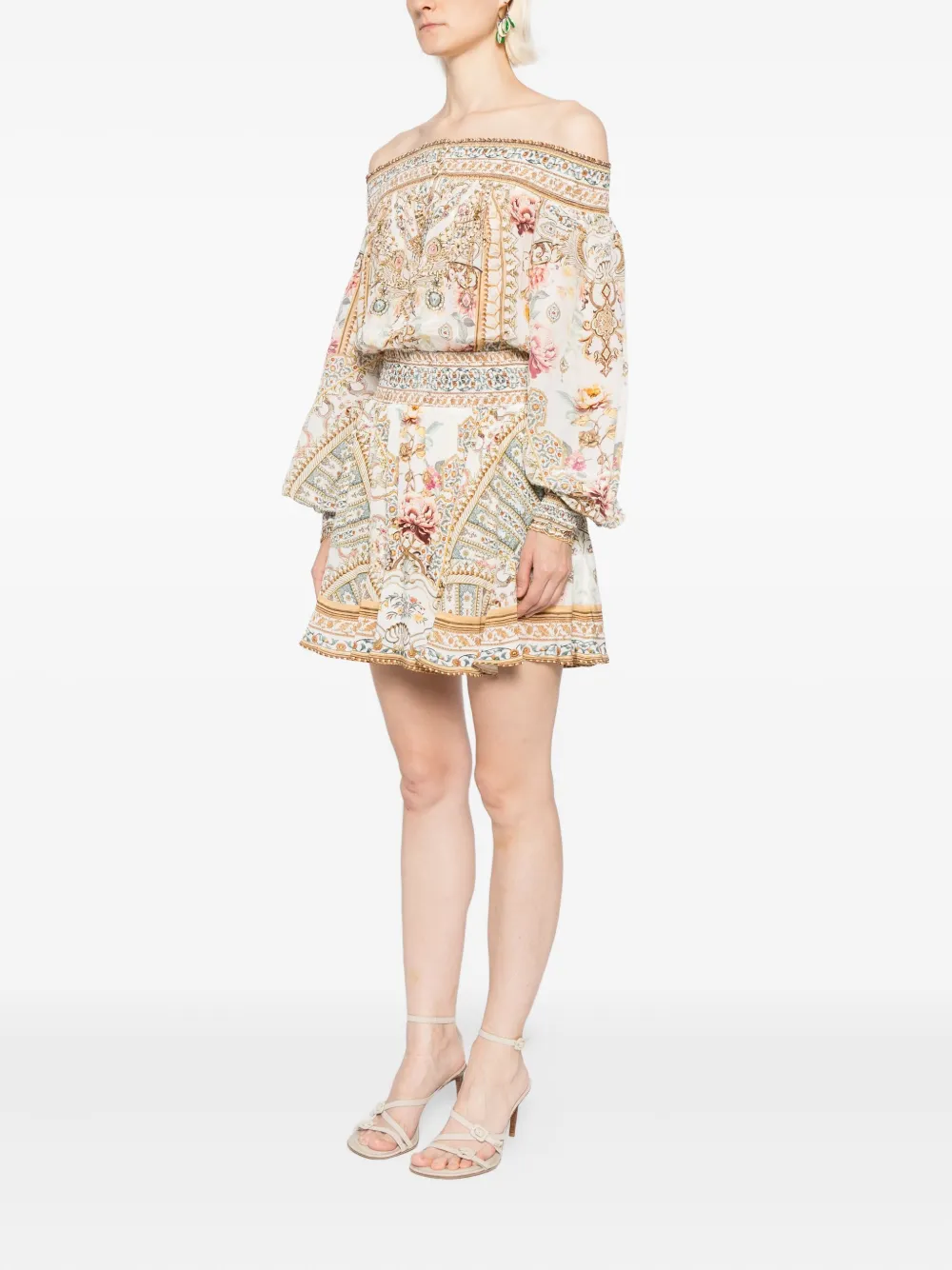 Camilla Ottoman Dynasty mini-jurk Beige