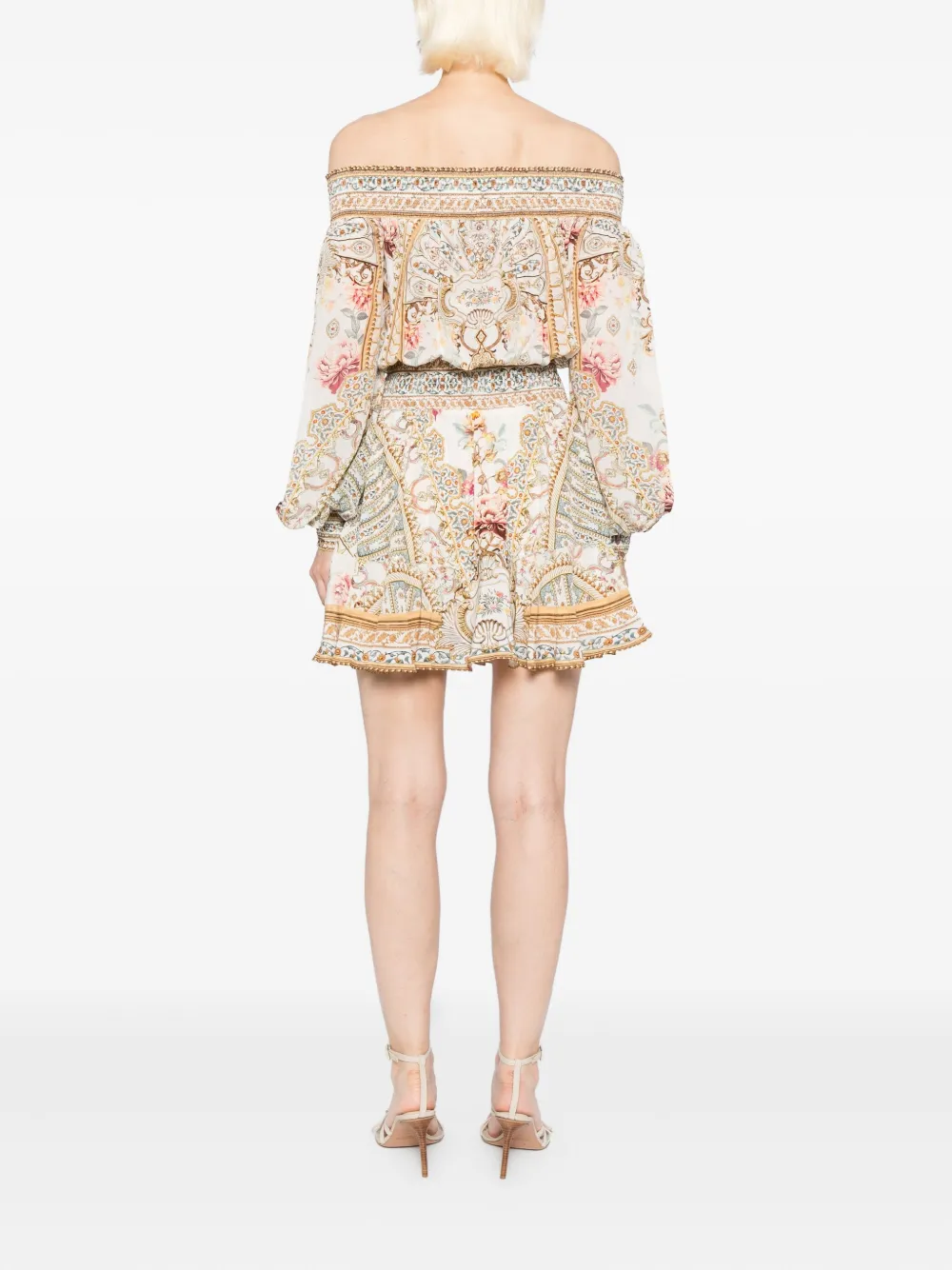 Camilla Ottoman Dynasty mini-jurk Beige