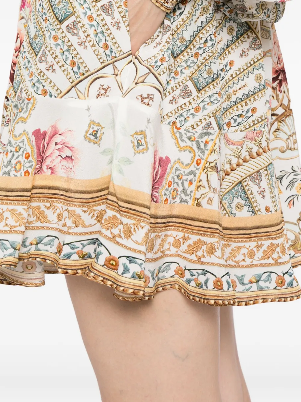 Camilla Ottoman Dynasty mini-jurk Beige