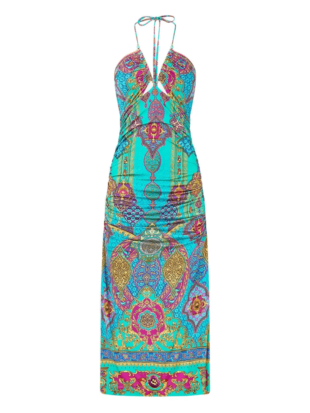 Camilla cut-out halter neck dress - ブルー Camilla cut-out halter neck dress - ブルー