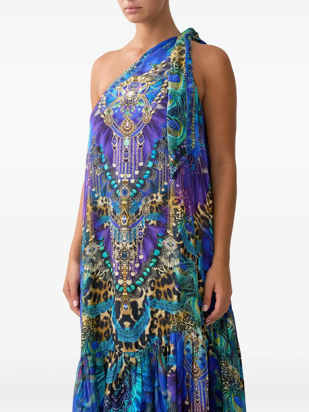 Camilla Asymmetrische jurk Blauw