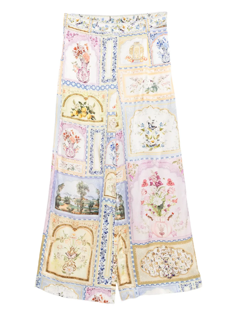 Camilla Botanical Ballads ワイドパンツ - ブルー