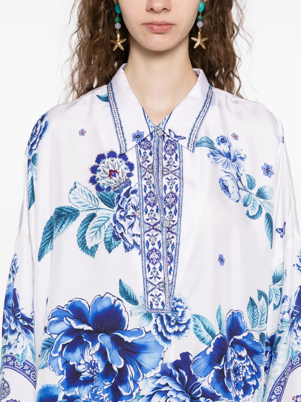 Camilla A Ceramic Garden blouse Wit