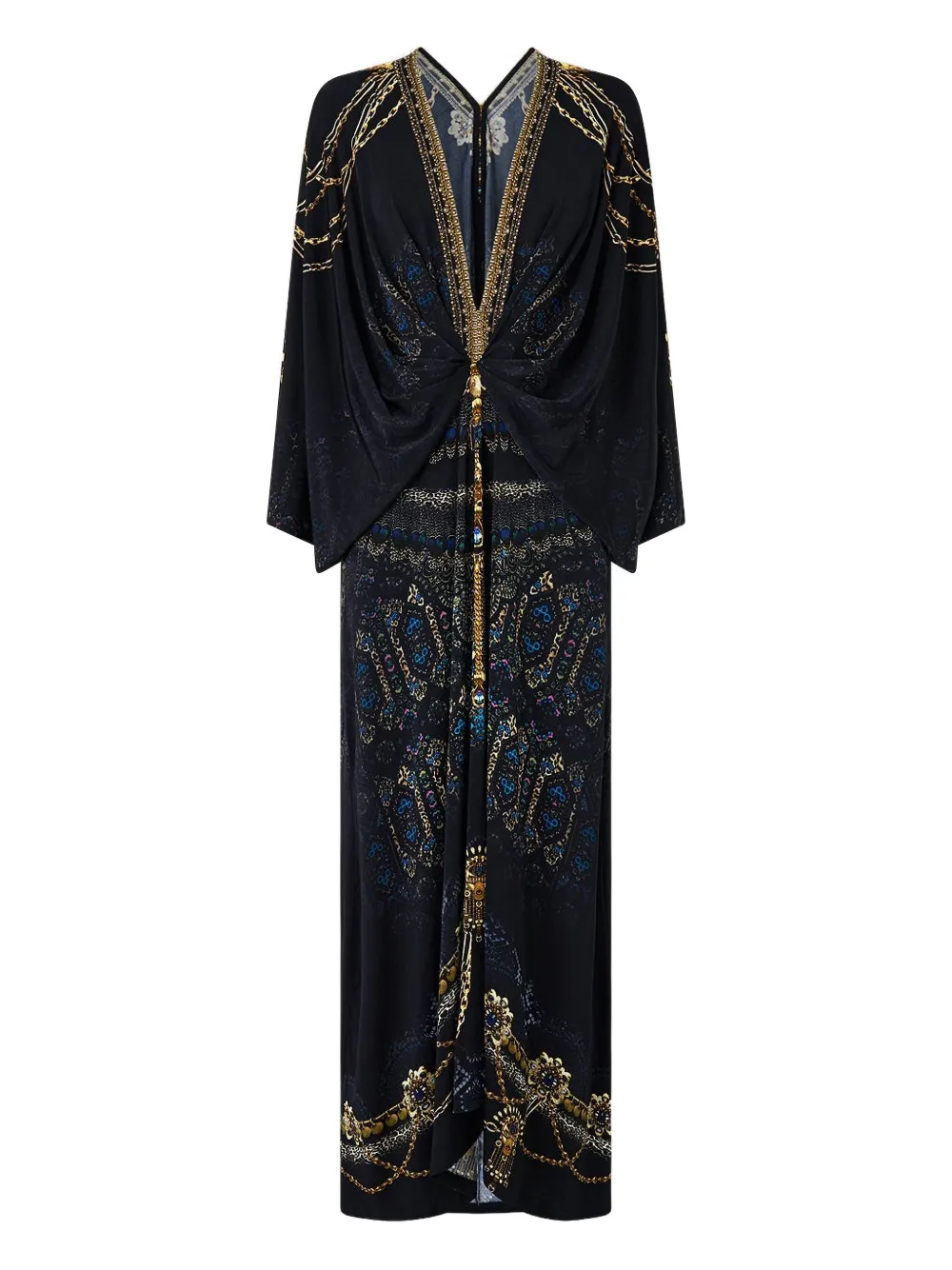 Camilla tuck front jersey maxi dress - Nero