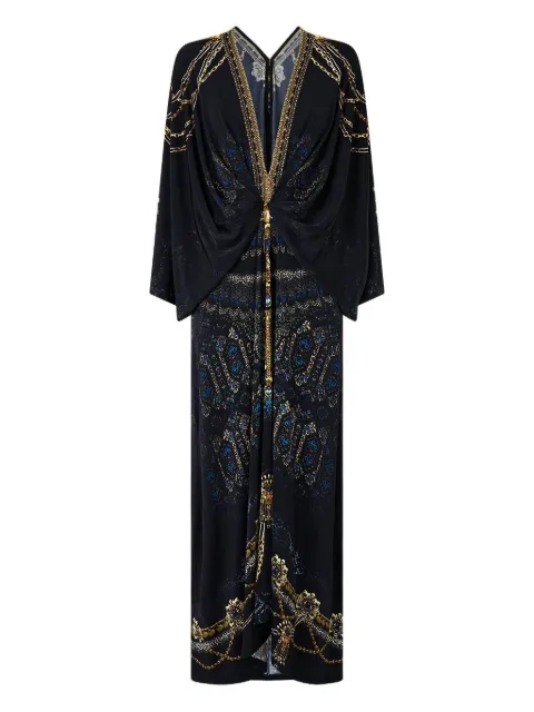 Camilla tuck front jersey maxi dress