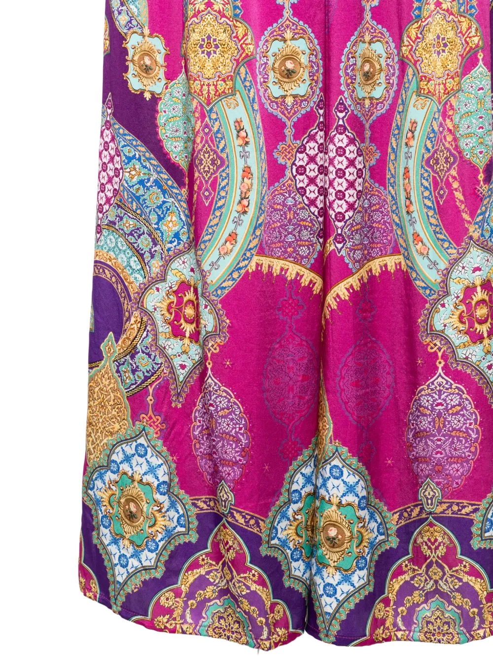 Camilla Zijden broek met all-over print Paars