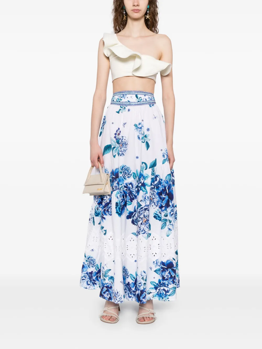 Camilla Rok met afwerking - Wit