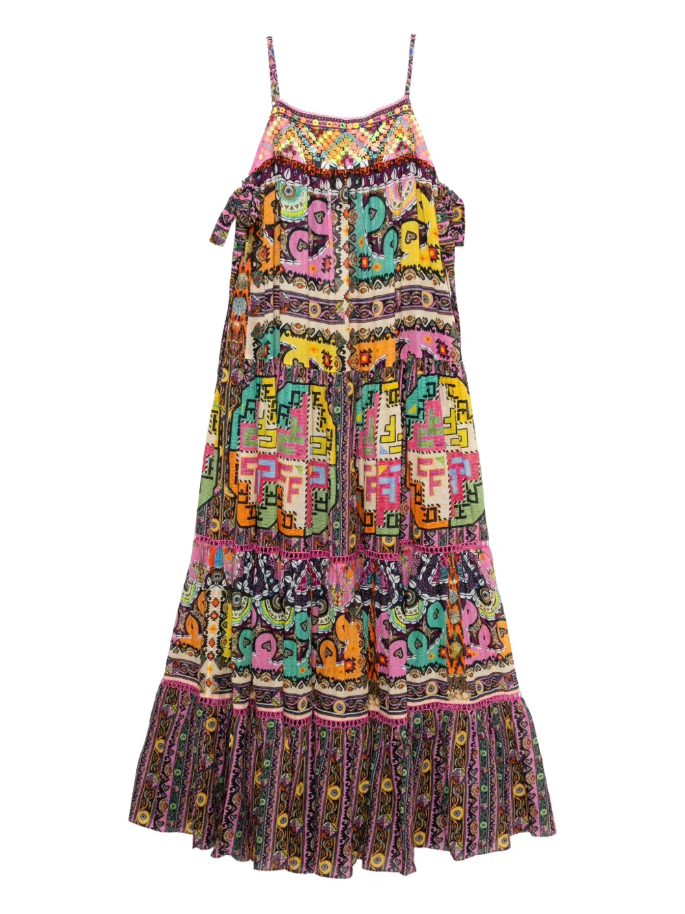 Camilla Abito Patchwork Panorama - Rosa