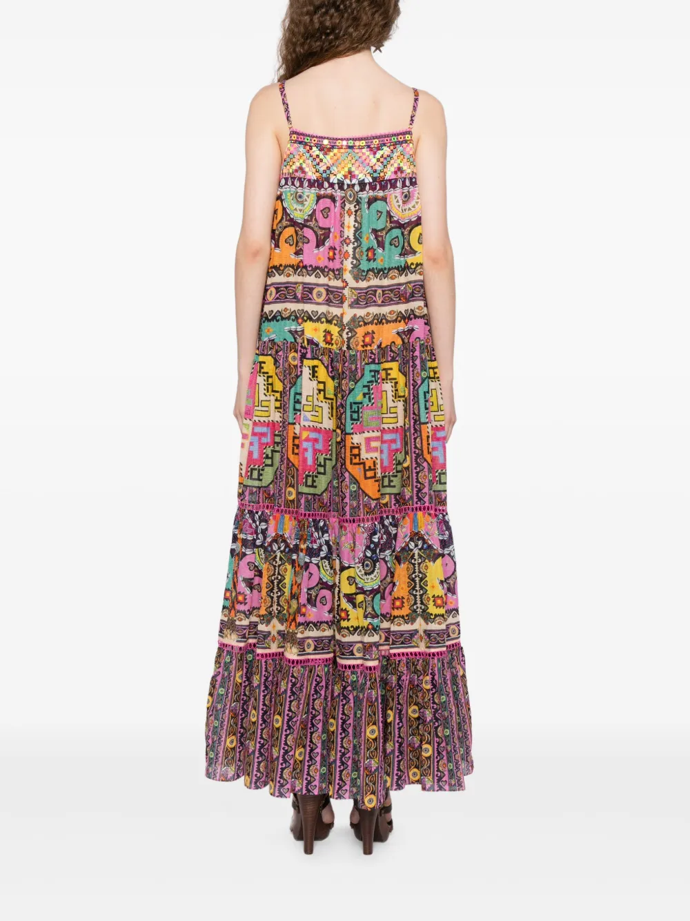 Camilla Patchwork Panorama jurk Roze