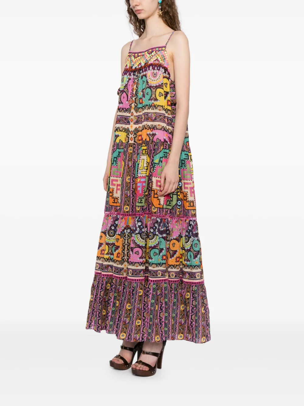 Camilla Patchwork Panorama jurk Roze