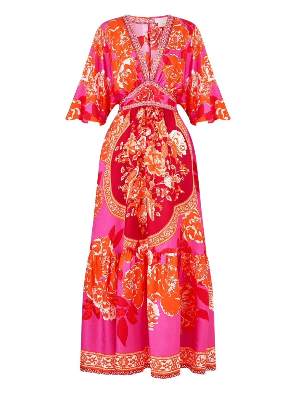 Camilla Tiles Of Türkiye midi dress - Rosa