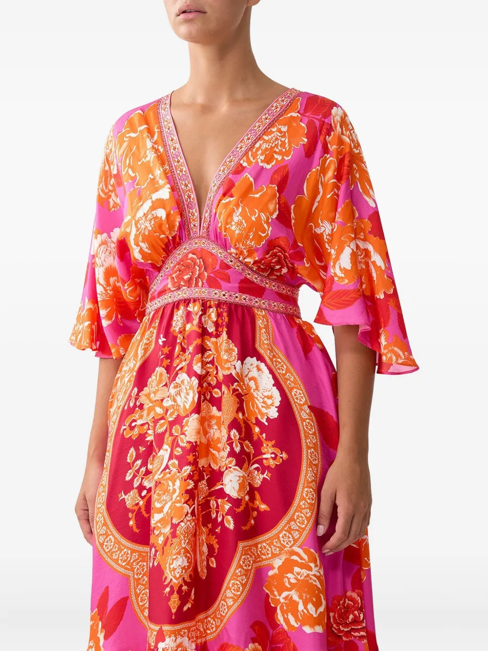 Camilla Tiles Of Türkiye midi-jurk Roze