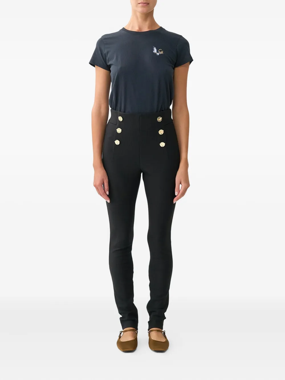 Camilla button-embellished trousers - Zwart
