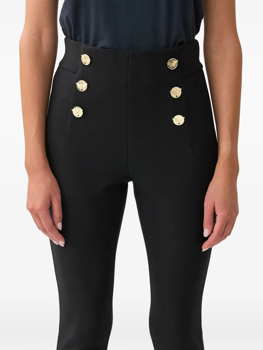 Camilla Broek verfraaid met knoop Zwart