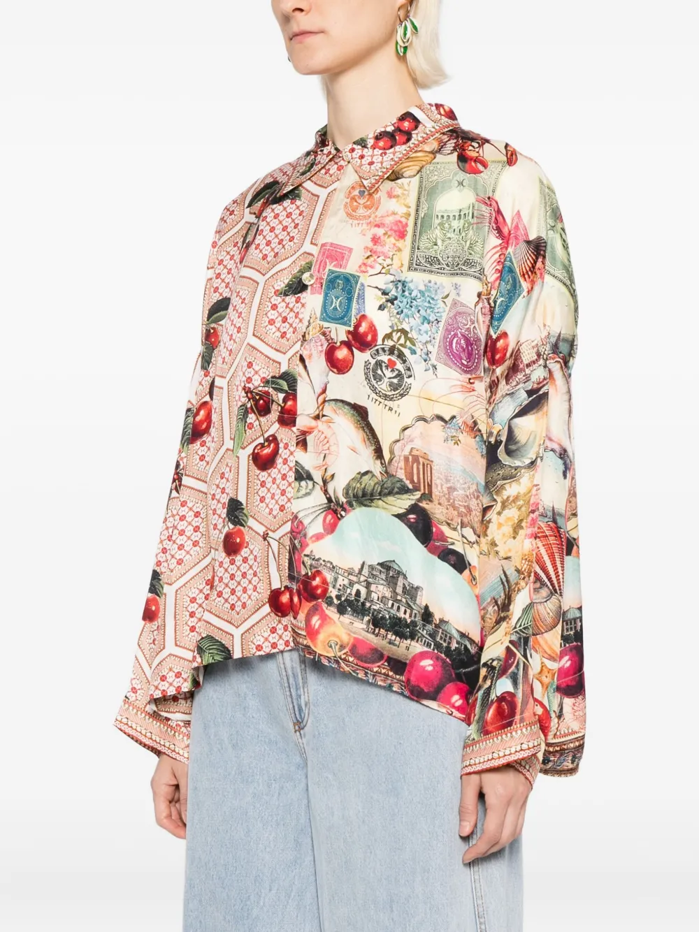 Camilla Notes From The Road Blouse In Multi