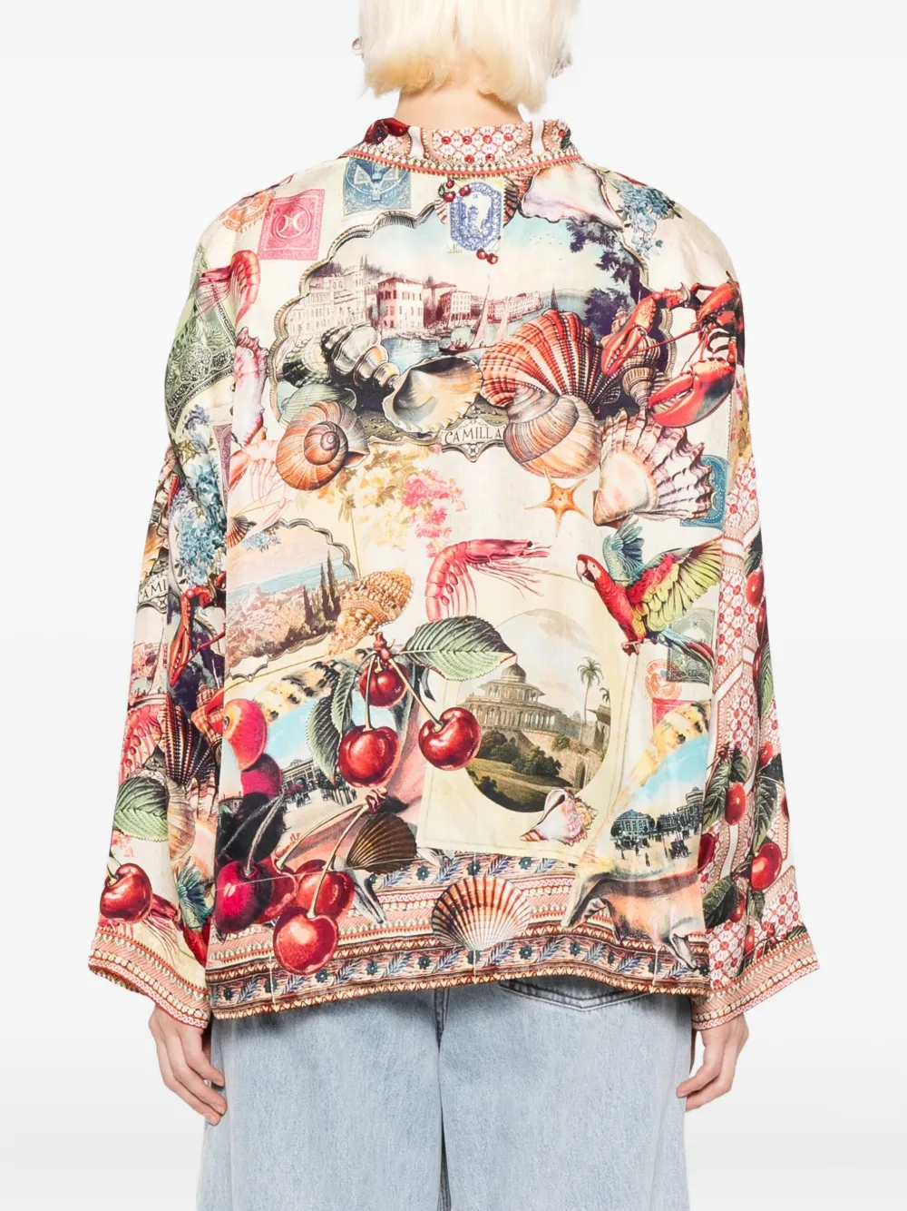 Camilla Notes From The Road Blouse In Multi