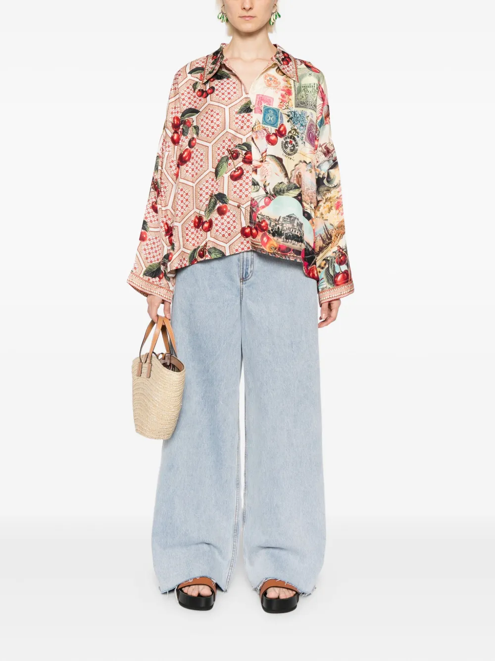 Camilla Notes From The Road Blouse In Multi