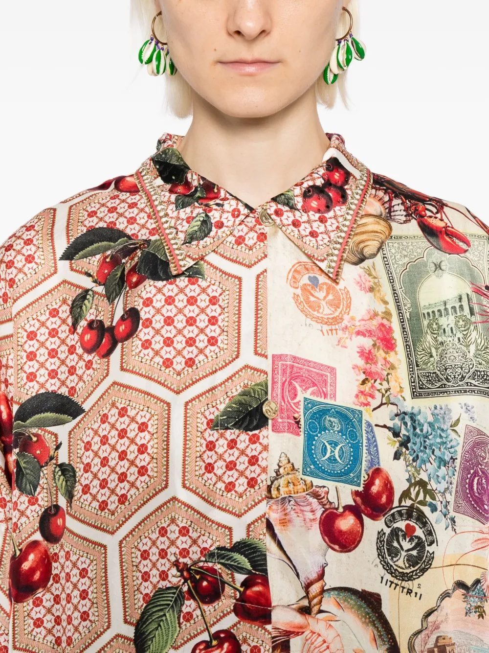 Camilla Notes From The Road Blouse In Multi
