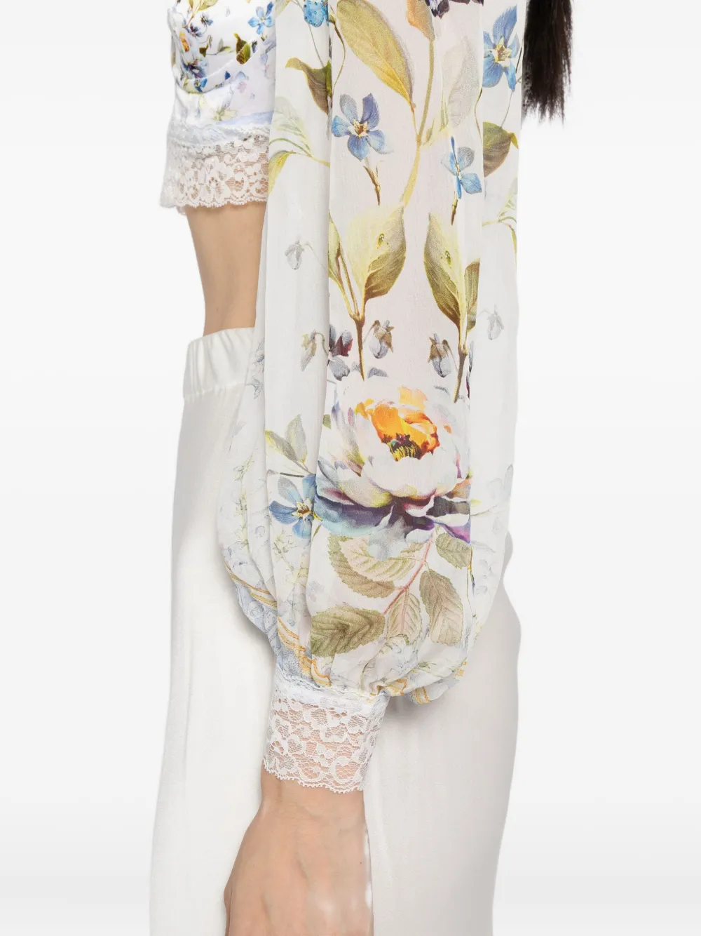 Camilla Botanical Ballads cropped top Beige