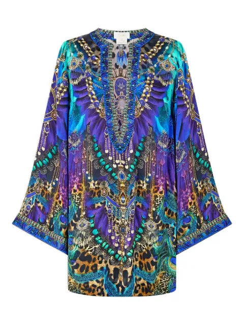 Camilla deep V-neck hardware kaftan