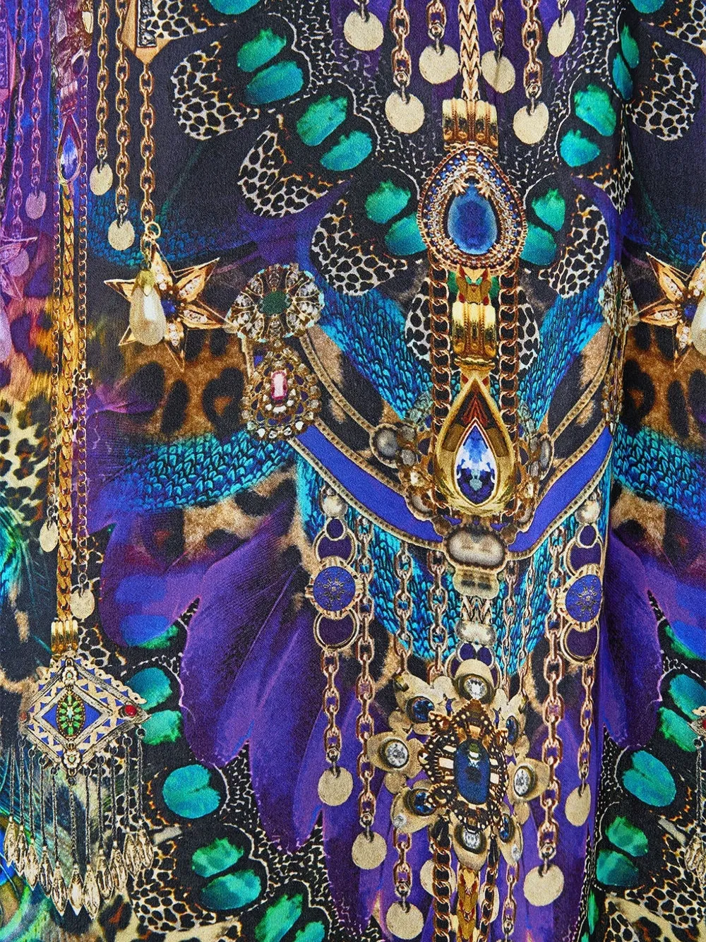 Camilla Tuniek met diepe V-hals en hardware Blauw