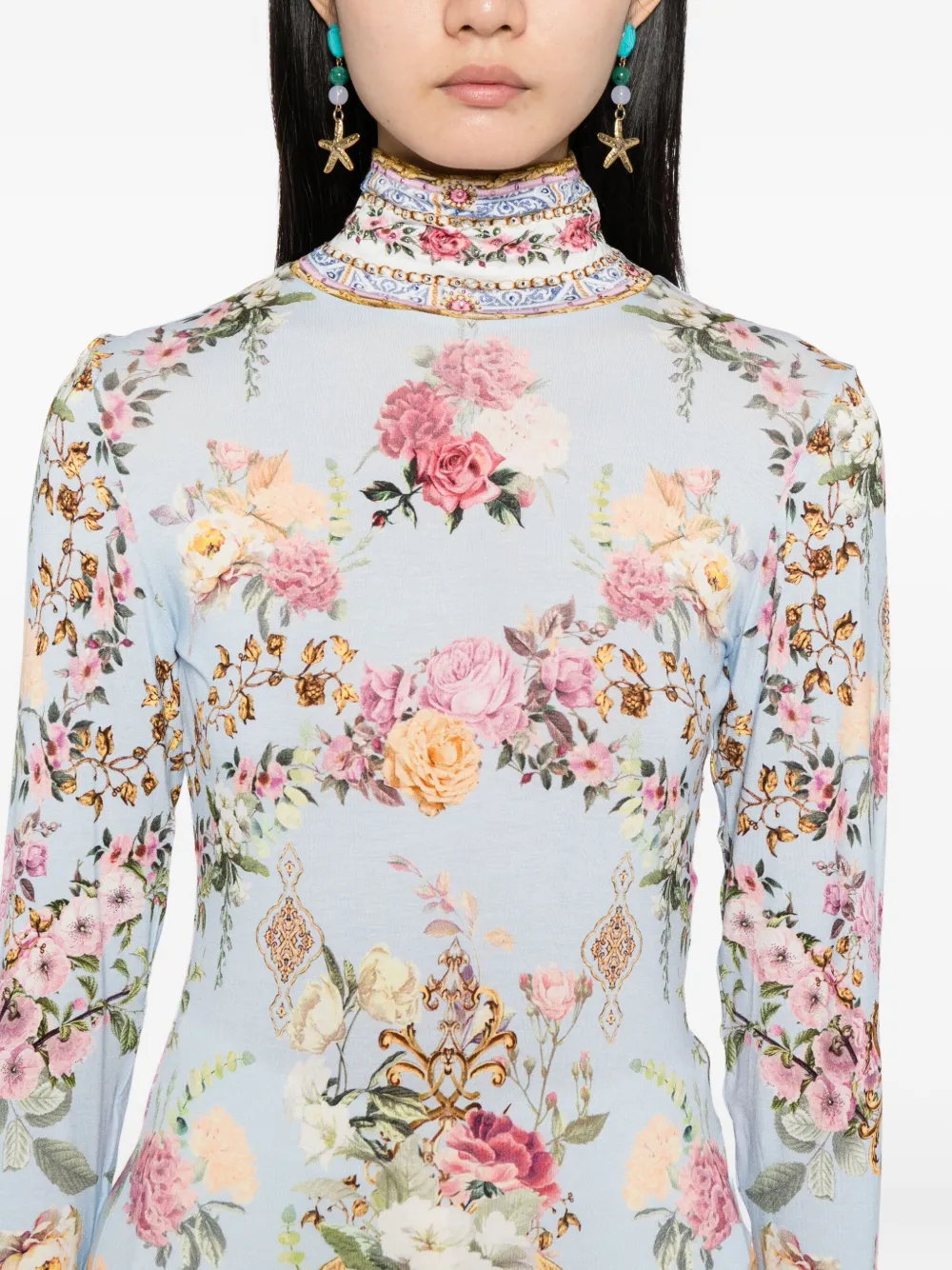 Camilla Tiled In Time top Blauw