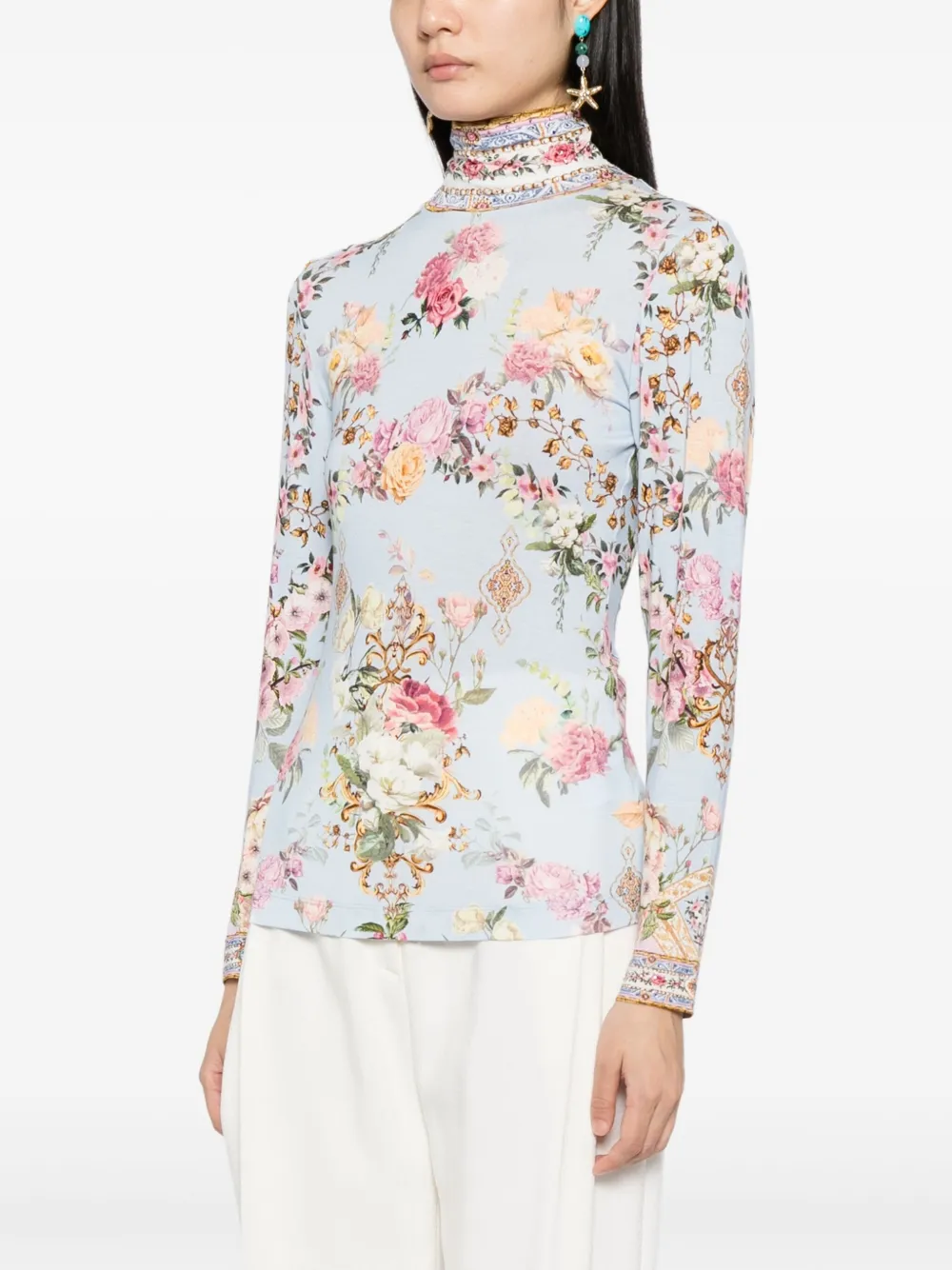 Camilla Tiled In Time top Blauw