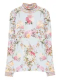 Camilla Tiled In Time top - Blue