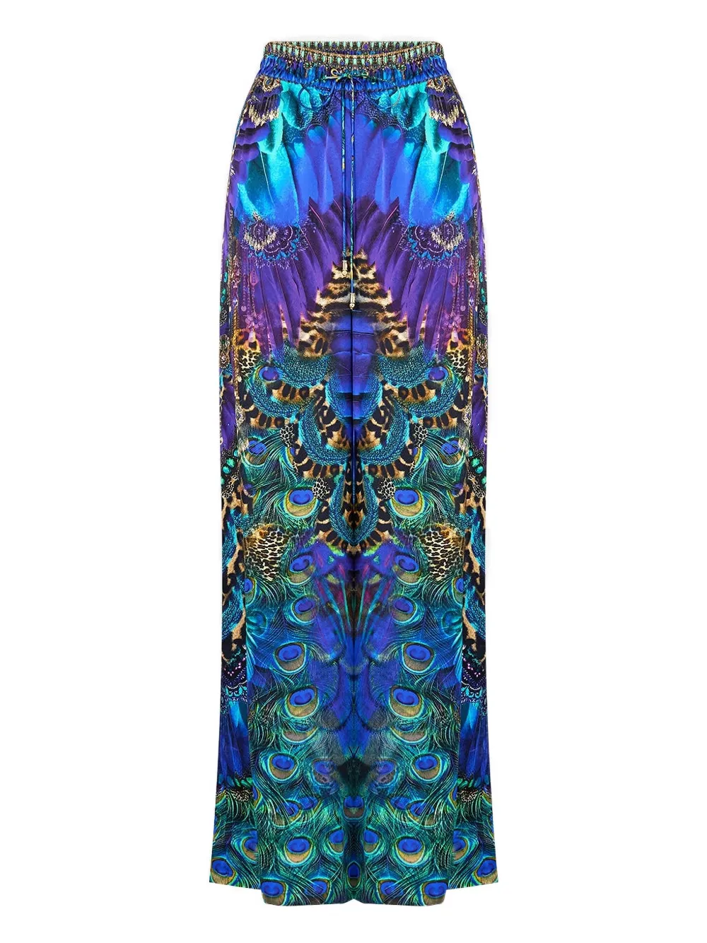 Camilla drawstring straight leg trousers | Blue | Image 1