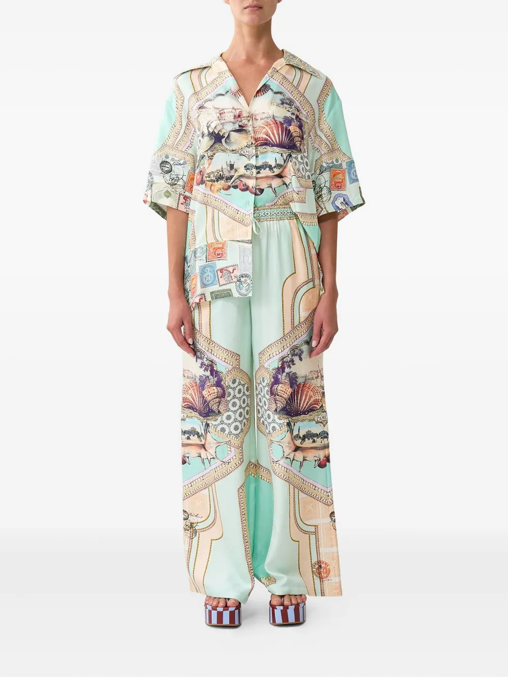 Camilla With Love From Türkiye trousers - Verde