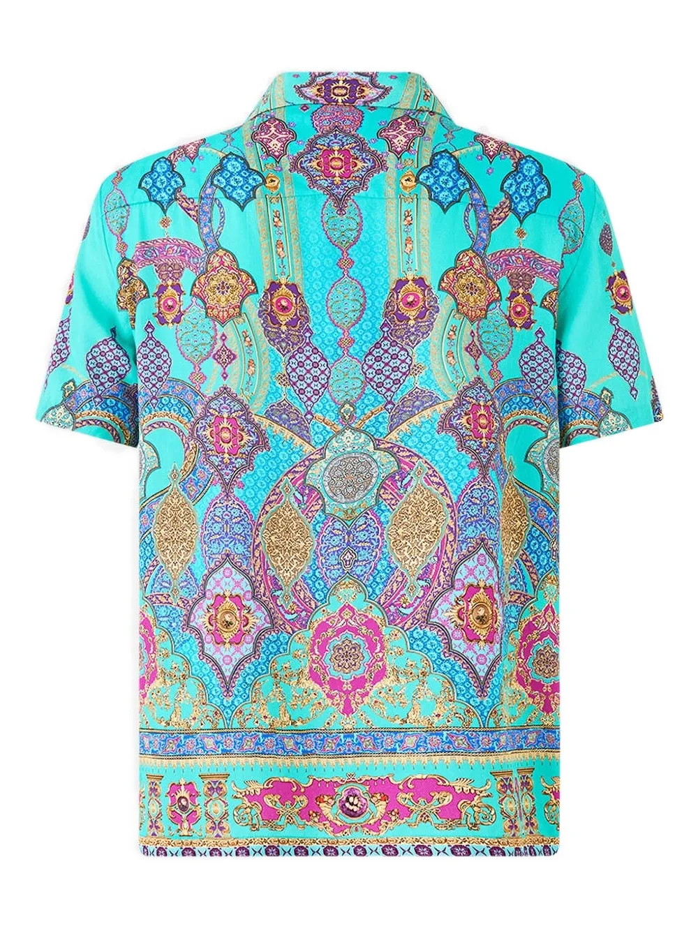 Camilla camp collared corridor shirt - Blauw