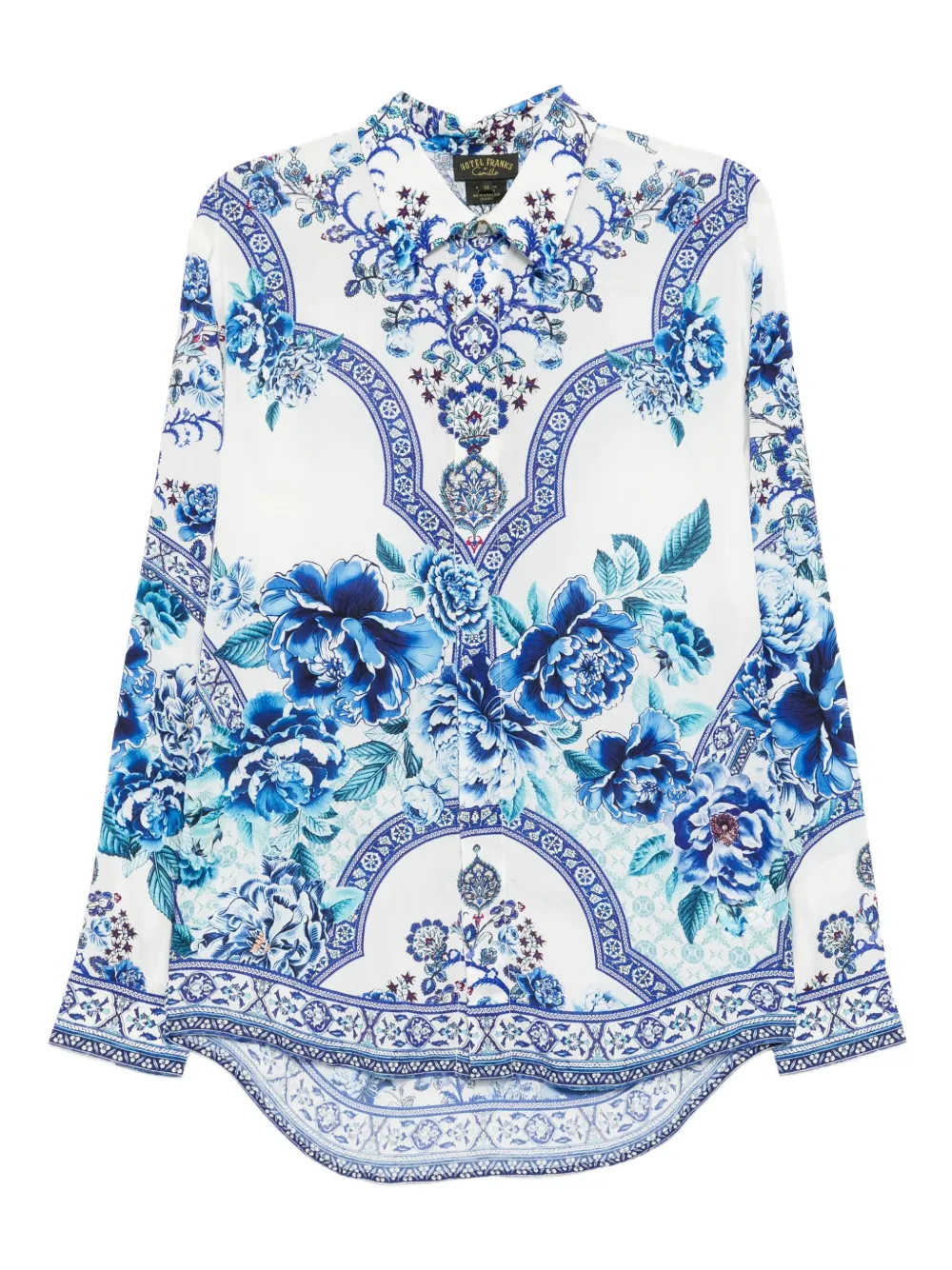 Camilla camisa con botones ocultos | blanco | Image 1