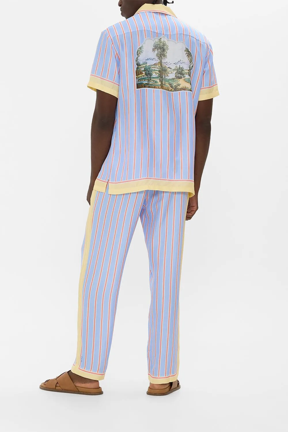 Camilla Botanical Ballads gestreept overhemd Blauw