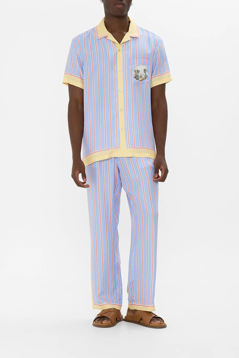 Camilla Botanical Ballads striped shirt - Blauw