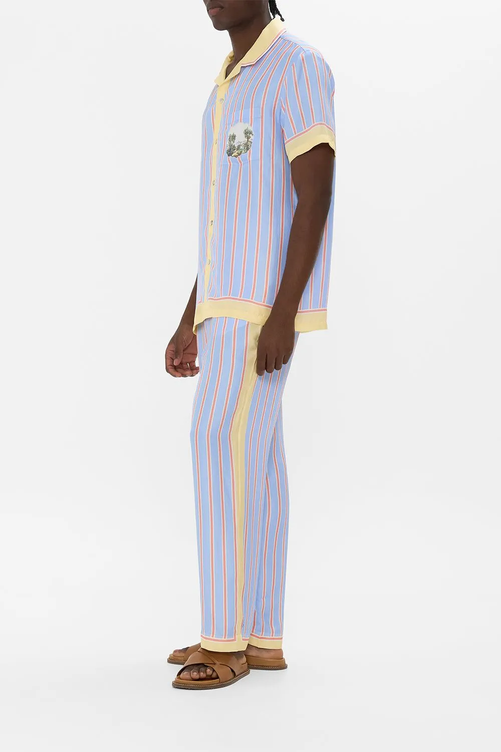 Camilla Botanical Ballads gestreept overhemd Blauw