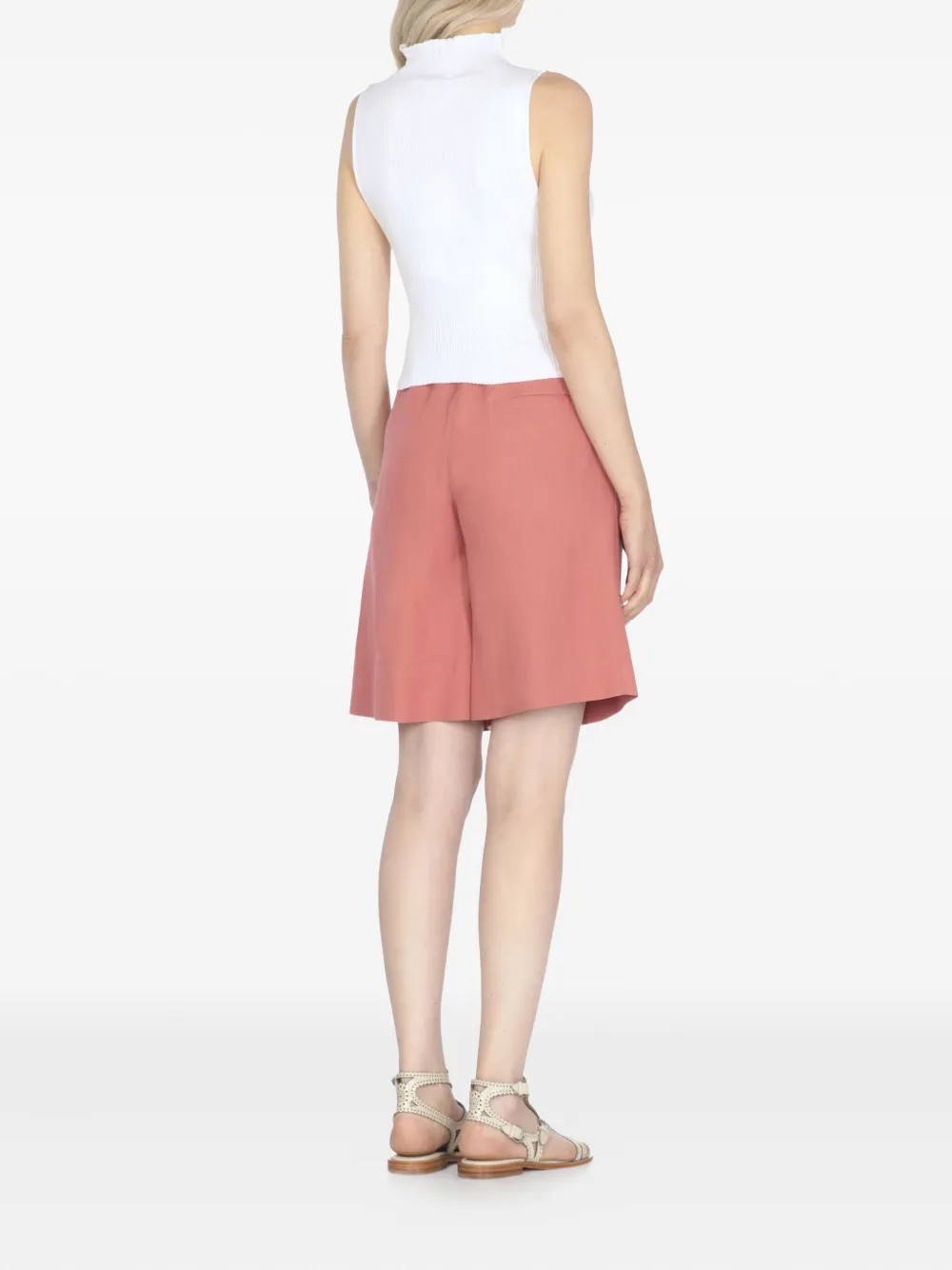 Antonelli ribbed high-neck top Wit